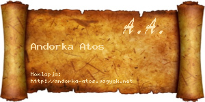 Andorka Atos névjegykártya